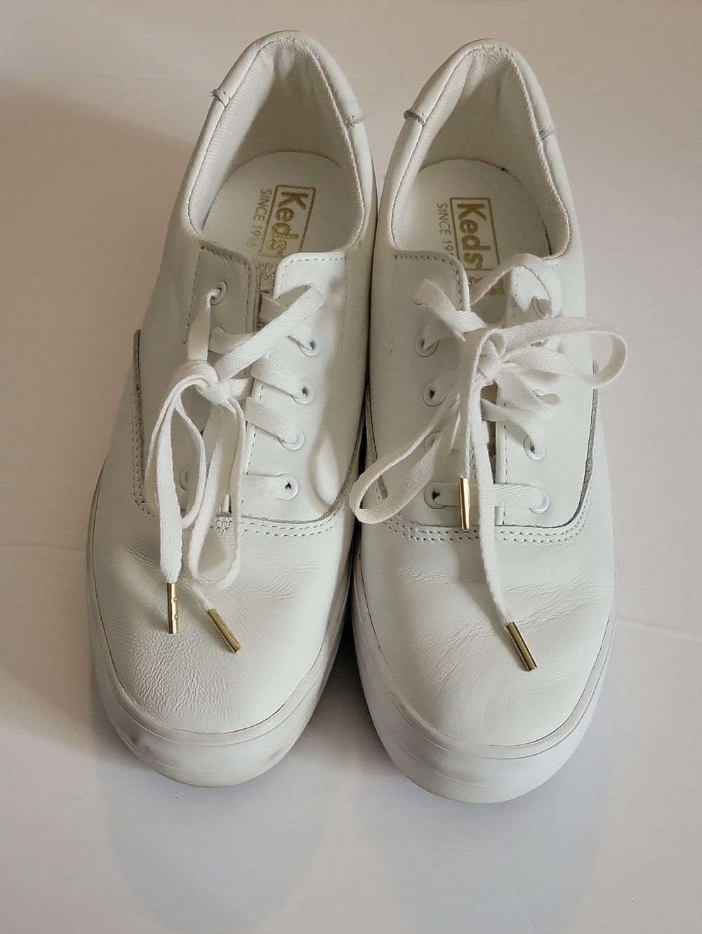 Keds White Leather Low-Top Sneakers Platform Dream Foam